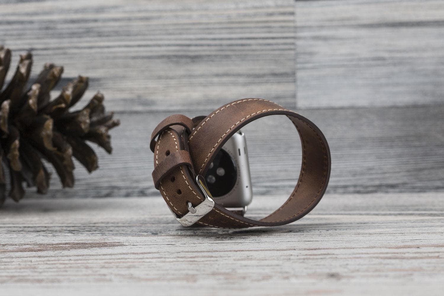 Leather Apple Watch Bands - DT Double Tour Style Bouletta