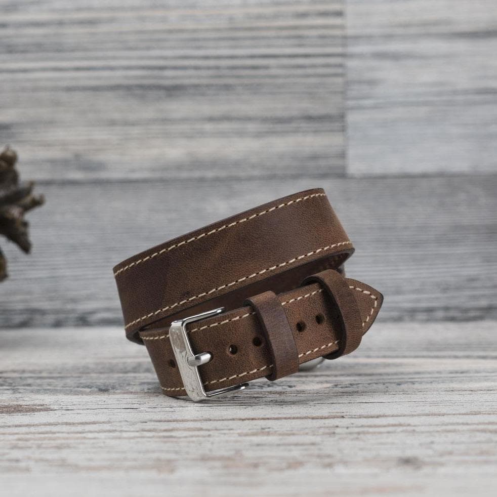 Leather Apple Watch Bands - DT Double Tour Style Bouletta