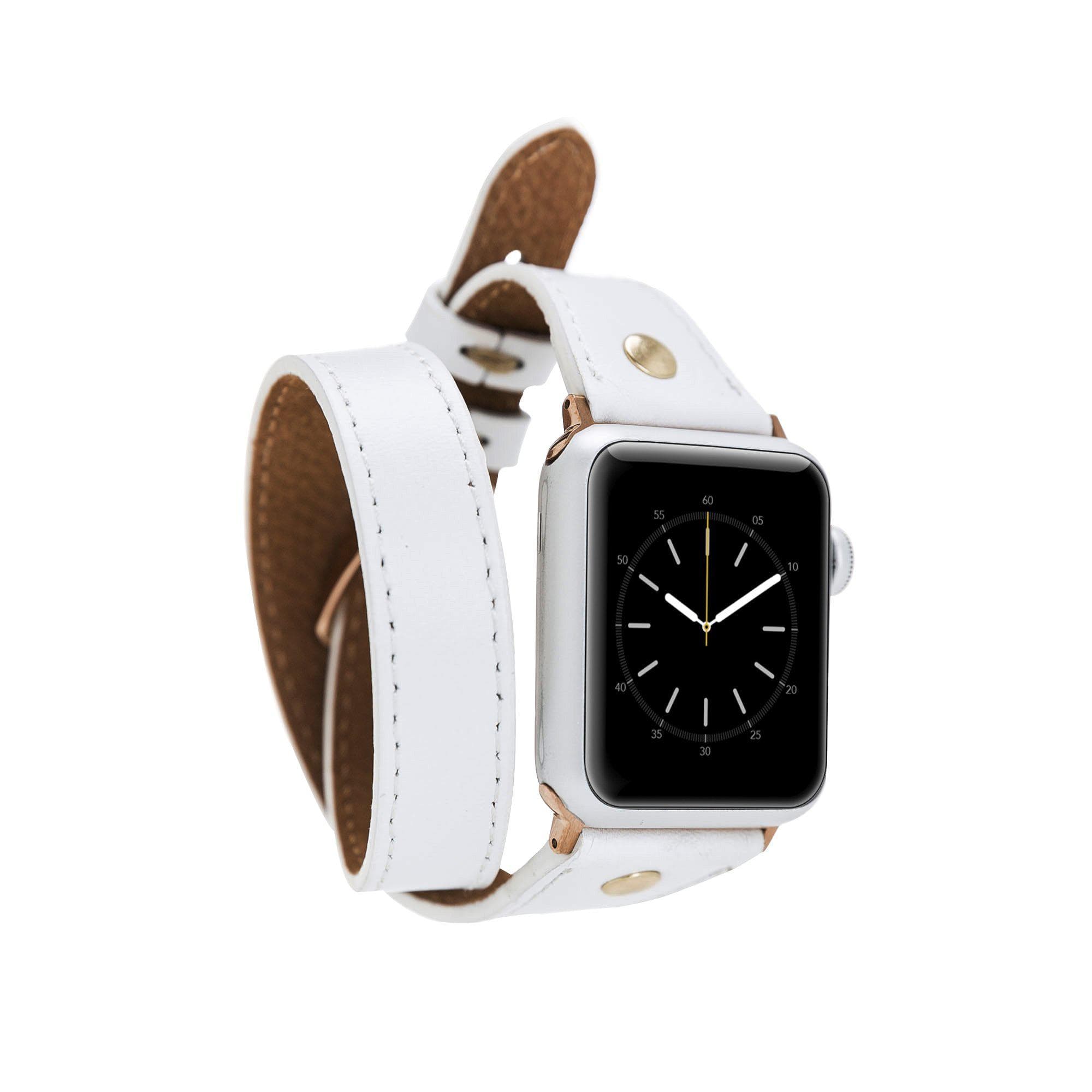 Leather Apple Watch Bands - DTS Double Tour Slim Hector Gold Trok Style F3 Bouletta