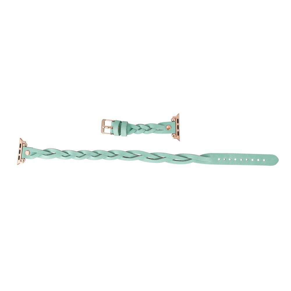 Leather Apple Watch Bands - Ferro Braided DT Peggy Rose Gold Trok Style Bouletta
