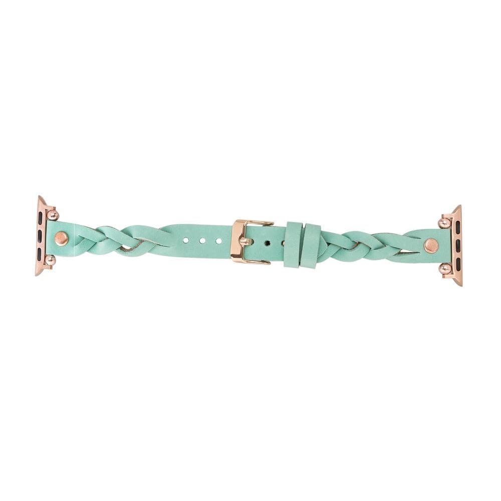 Leather Apple Watch Bands - Ferro Braided Wanda Rose Gold Trok Style Bouletta