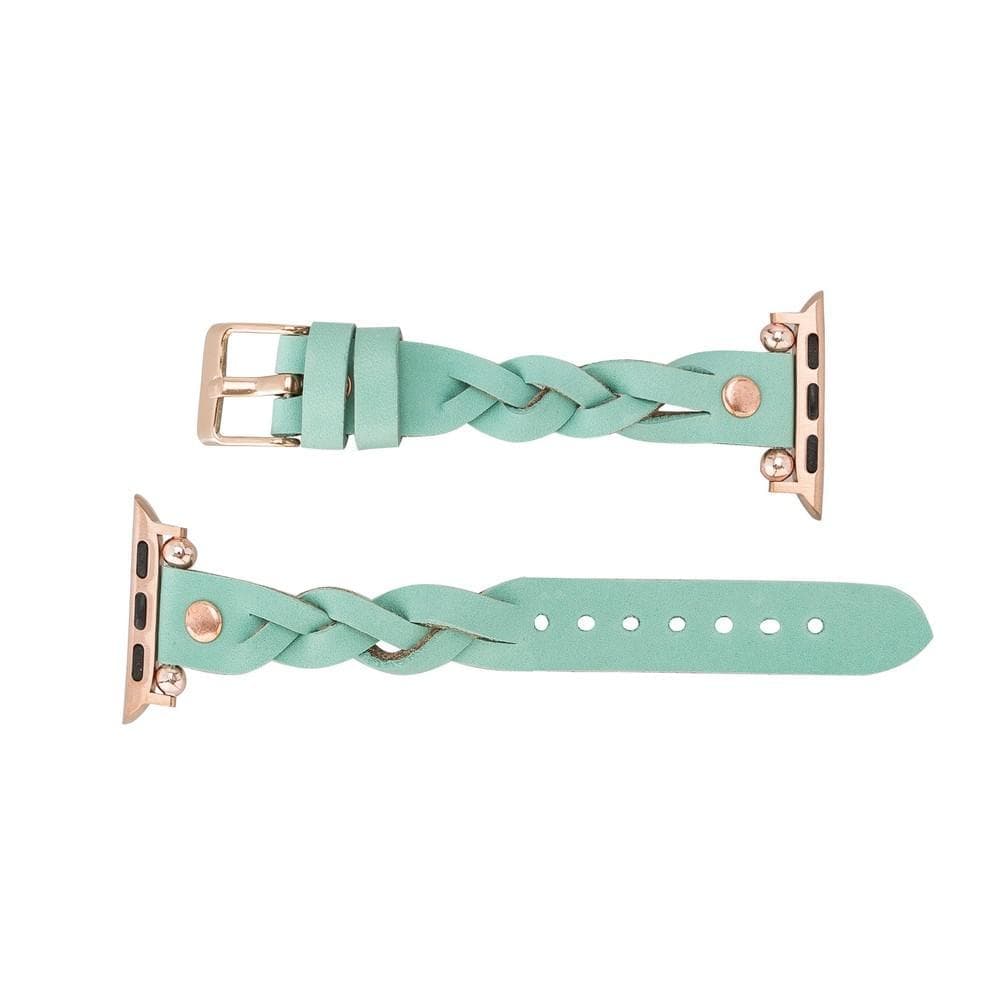 Leather Apple Watch Bands - Ferro Braided Wanda Rose Gold Trok Style Bouletta