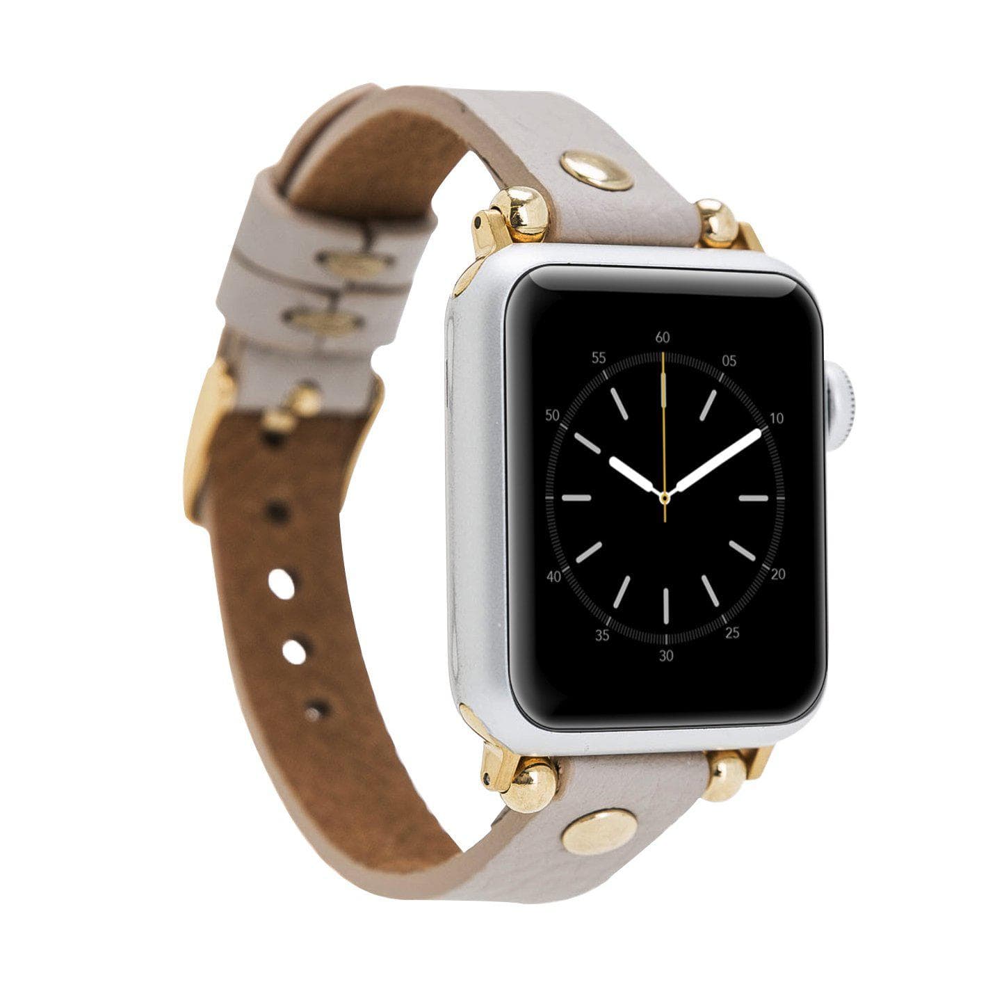 Leather Apple Watch Bands - Ferro Gold Trok Style ERC3 Bouletta