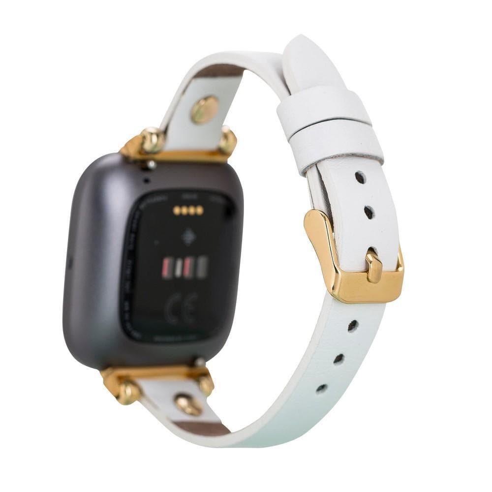 Leather Apple Watch Bands - Ferro Gold Trok Style Bouletta