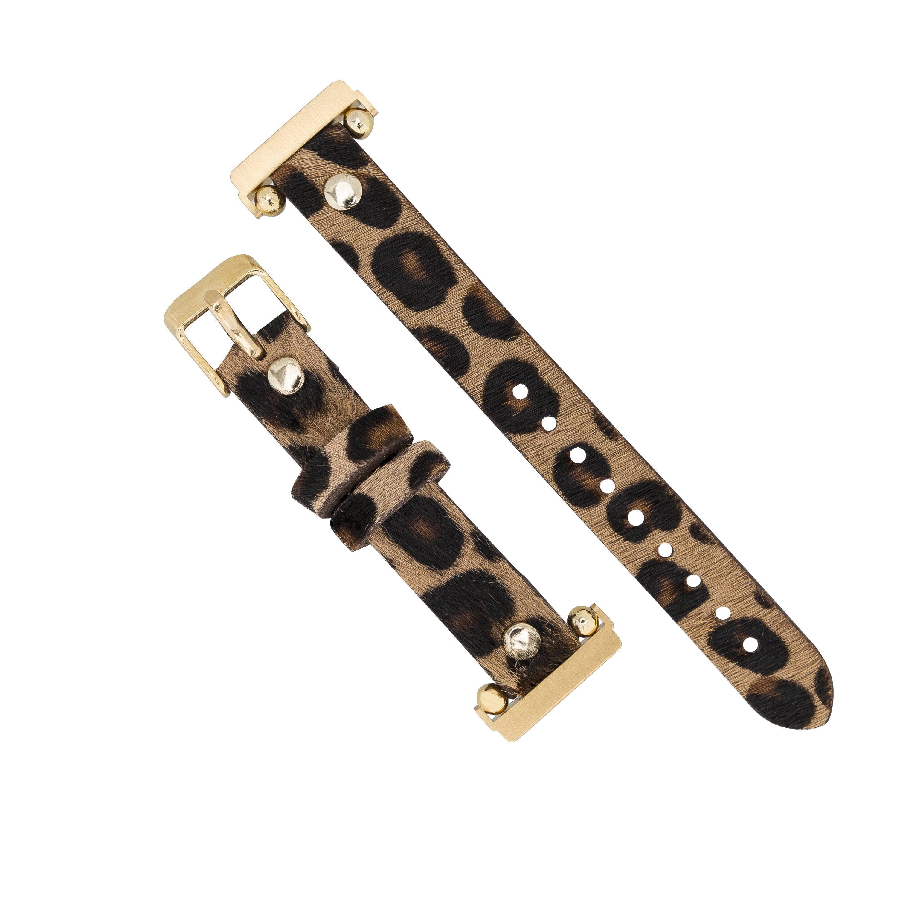 Leather Apple Watch Bands - Ferro Gold Trok Style Bouletta