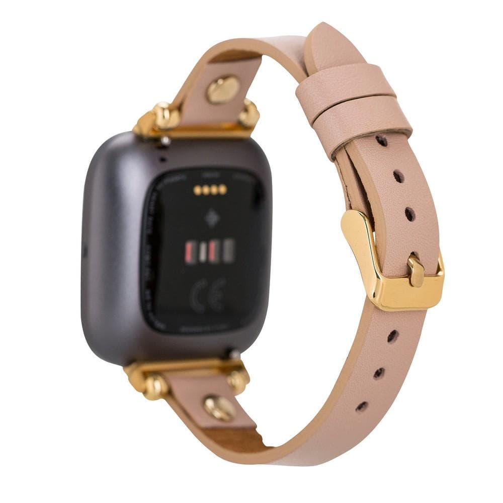 Leather Apple Watch Bands - Ferro Gold Trok Style Bouletta