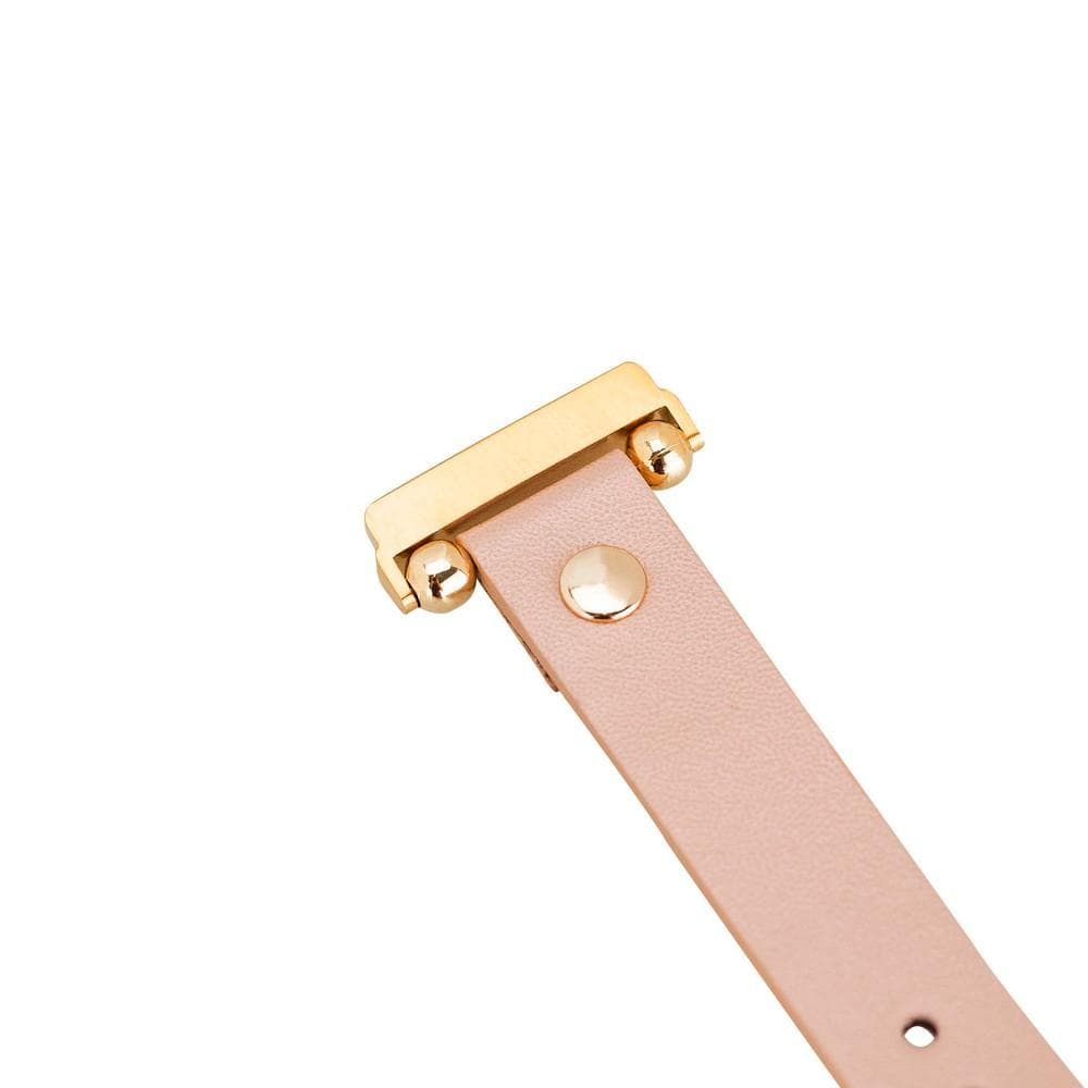 Leather Apple Watch Bands - Ferro Gold Trok Style Bouletta