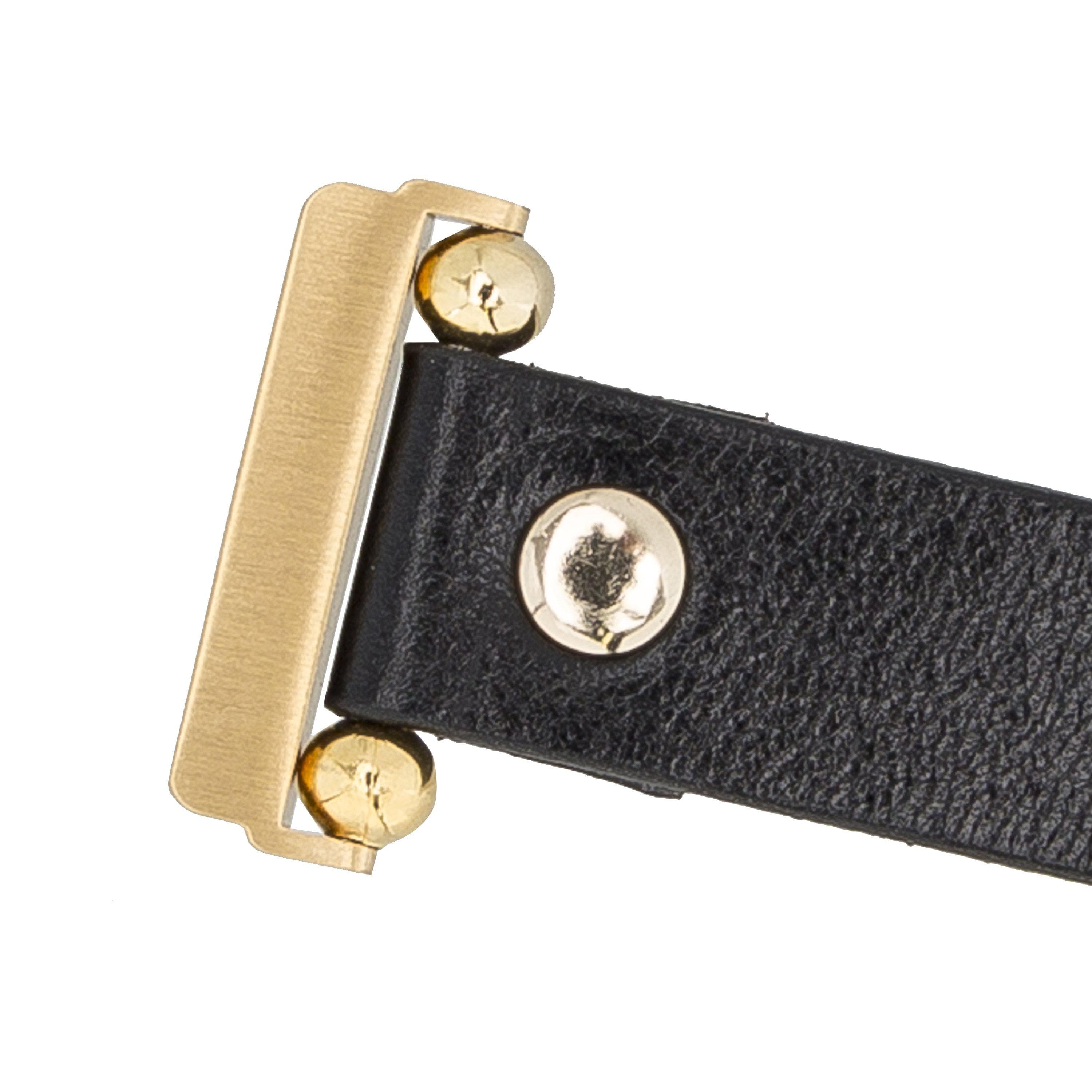 Leather Apple Watch Bands - Ferro Gold Trok Style Bouletta