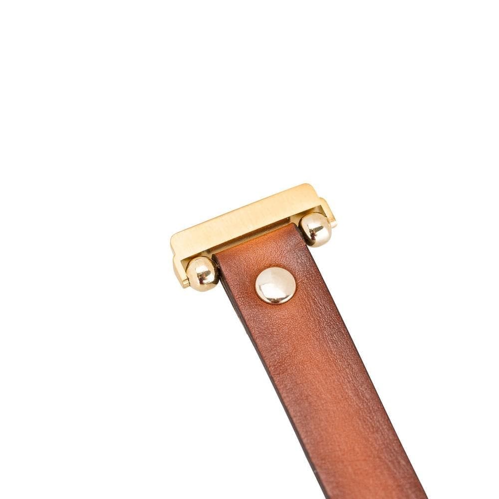 Leather Apple Watch Bands - Ferro Gold Trok Style Bouletta