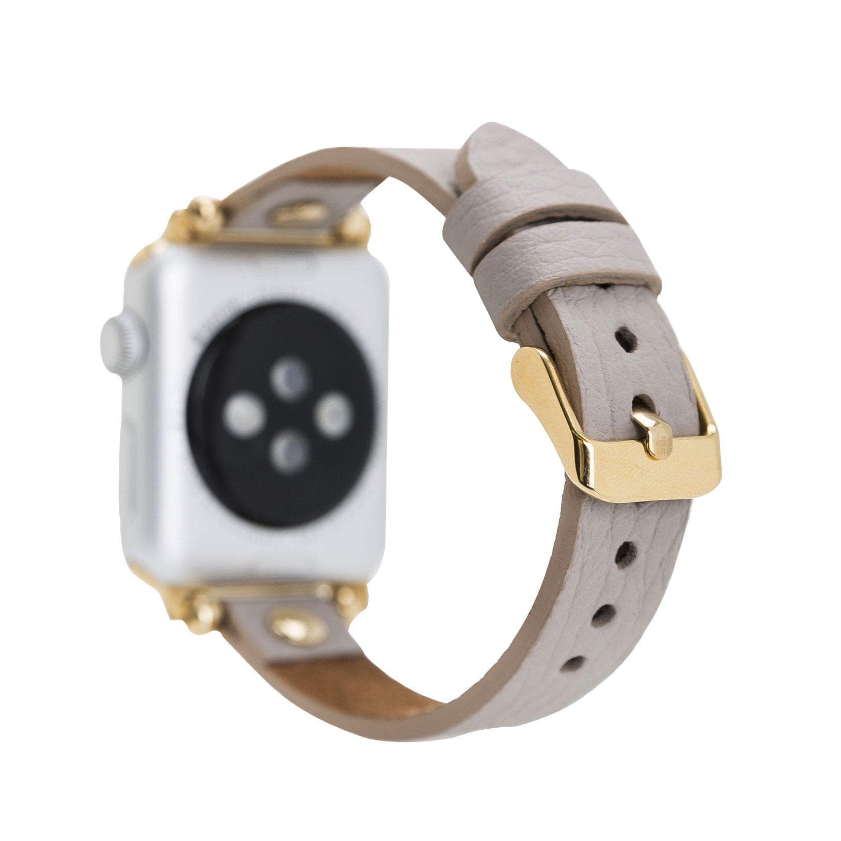 Leather Apple Watch Bands - Ferro Gold Trok Style Bouletta
