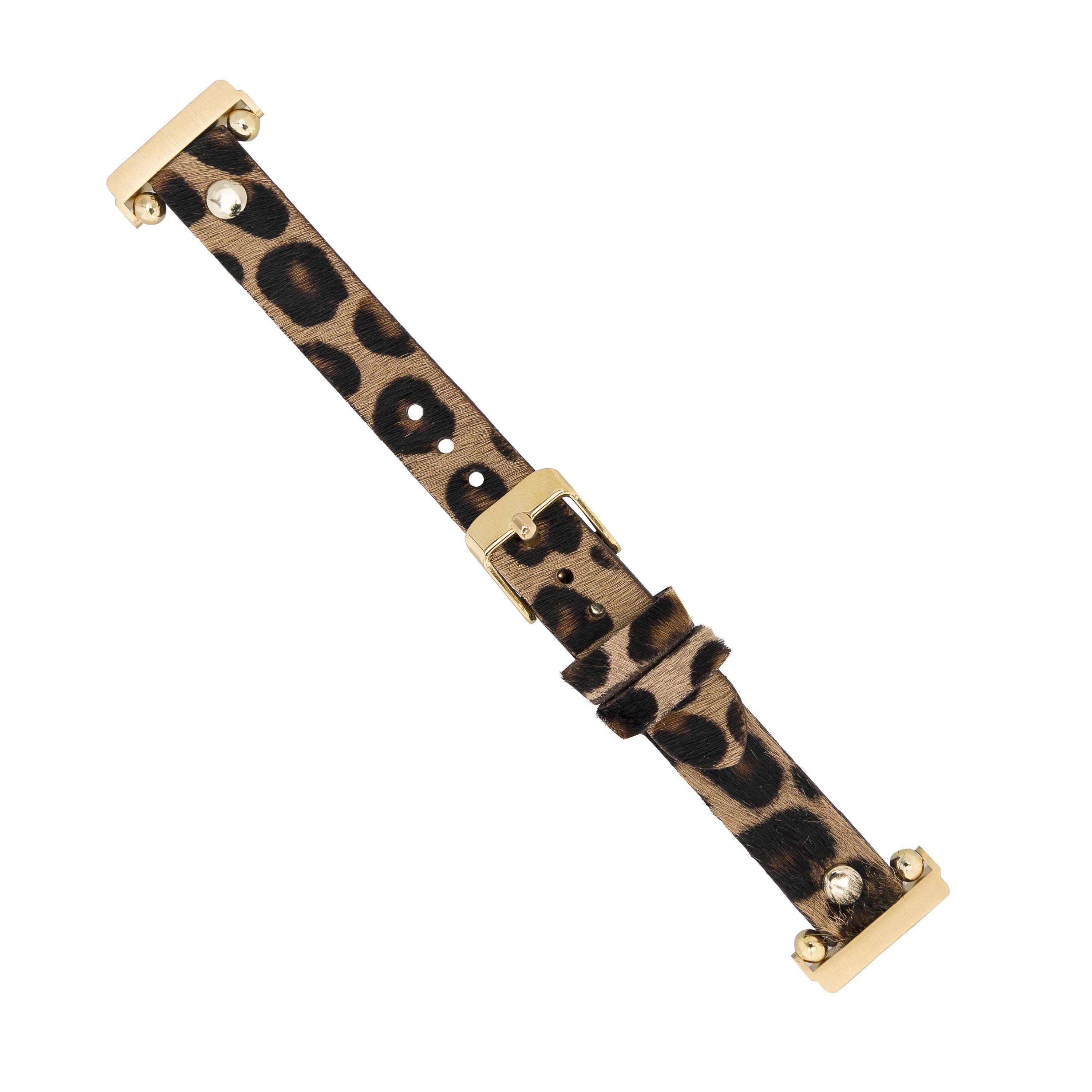 Leather Apple Watch Bands - Ferro Gold Trok Style Bouletta