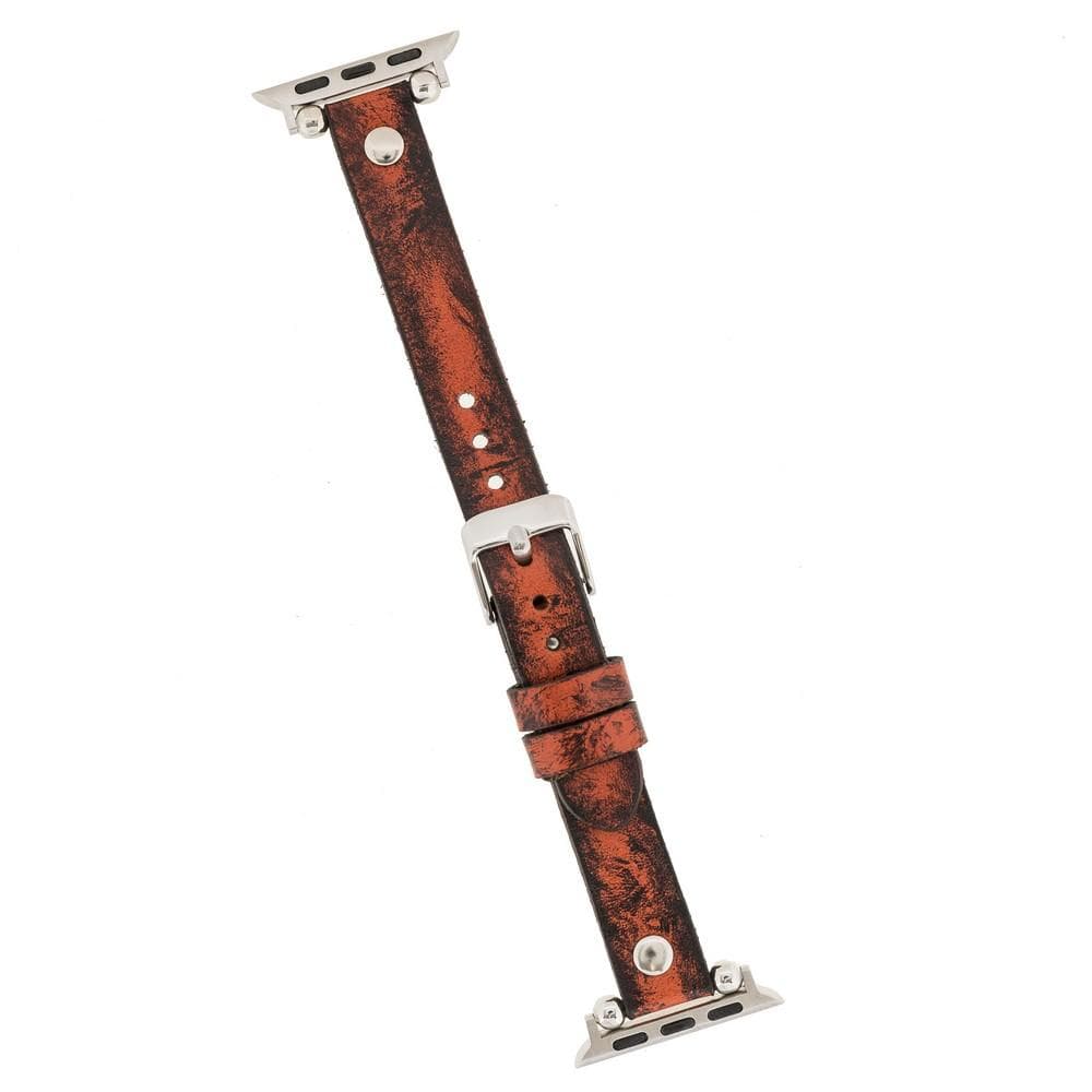 Leather Apple Watch Bands - Ferro Gold Trok Style Bouletta