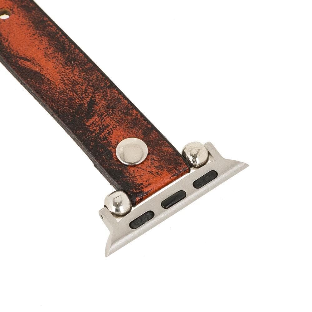 Leather Apple Watch Bands - Ferro Gold Trok Style Bouletta