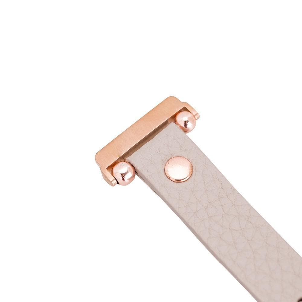 Leather Apple Watch Bands - Ferro Rose Gold Trok Style Bouletta