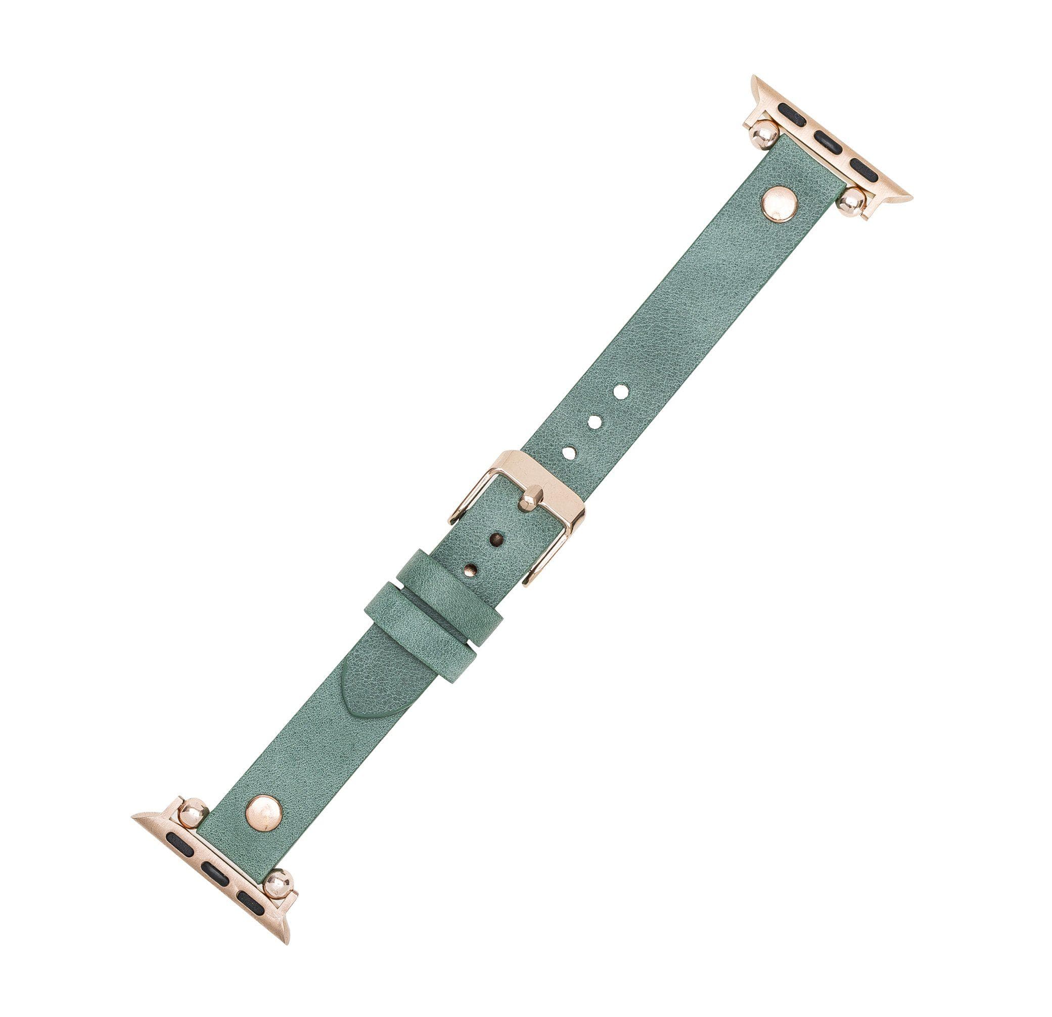 Leather Apple Watch Bands - Ferro Rose Gold Trok Style Bouletta