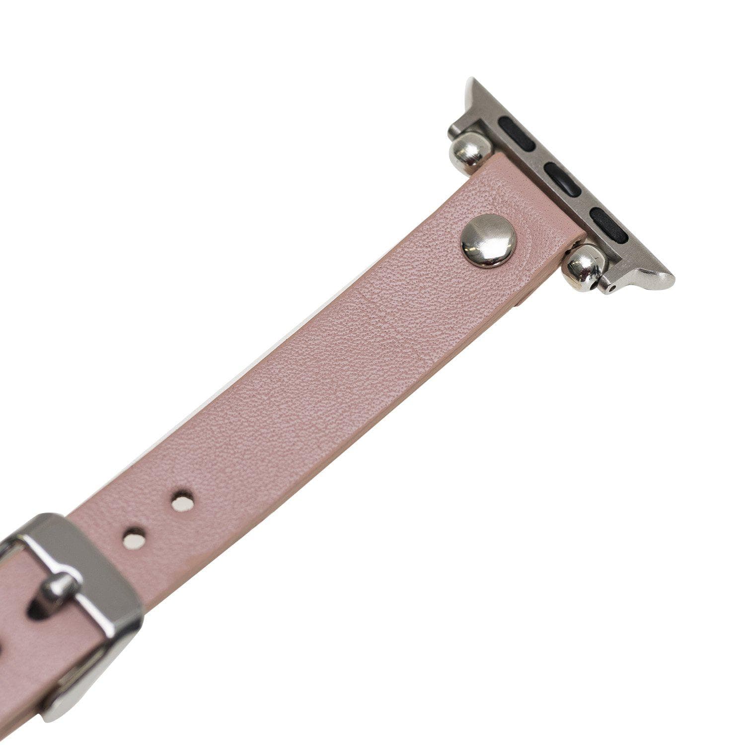 Leather Apple Watch Bands - Ferro Silver Trok Style Bouletta