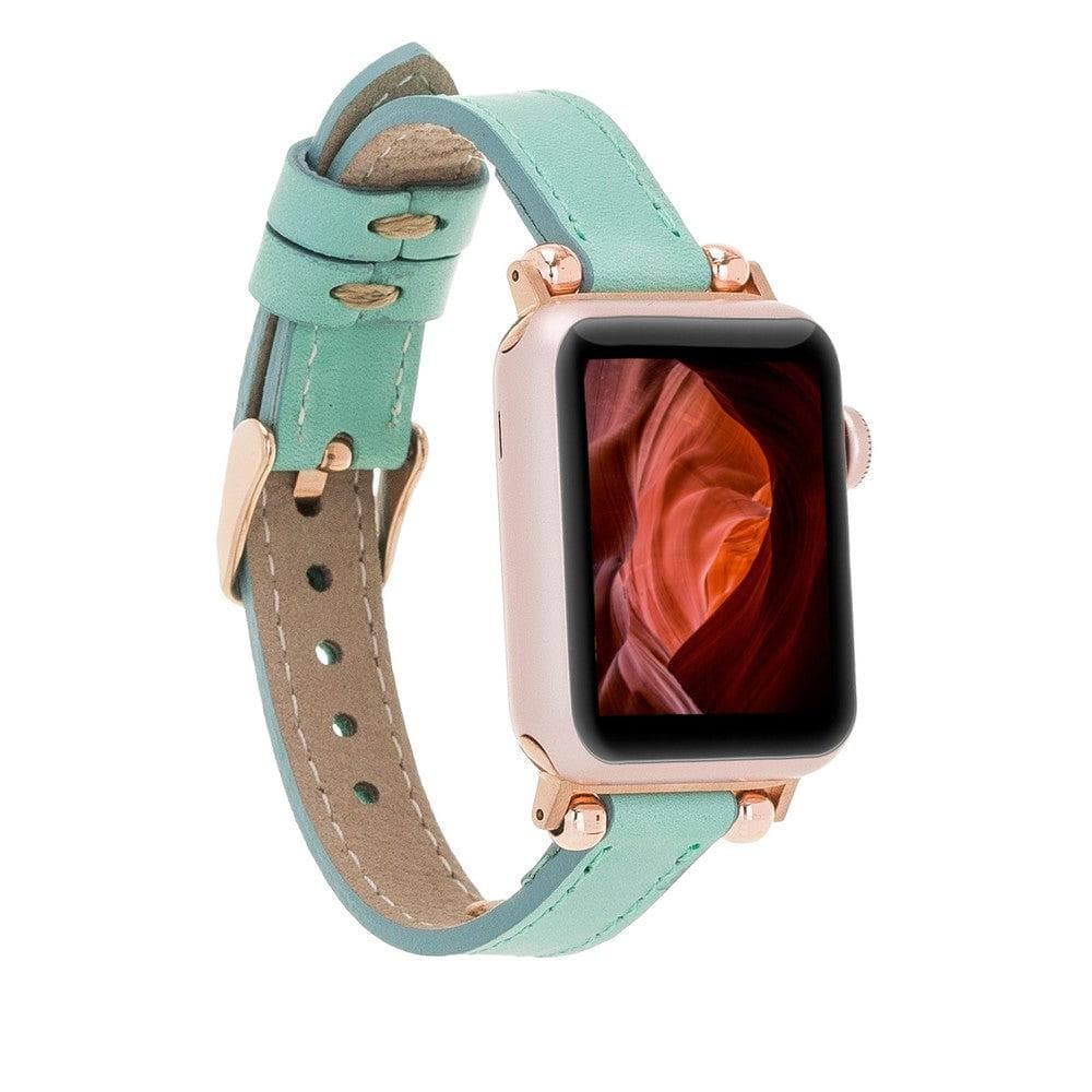 B2B - Leather Fitbit Watch Bands - Ferro Rose Trok Style BRN7 Bouletta B2B