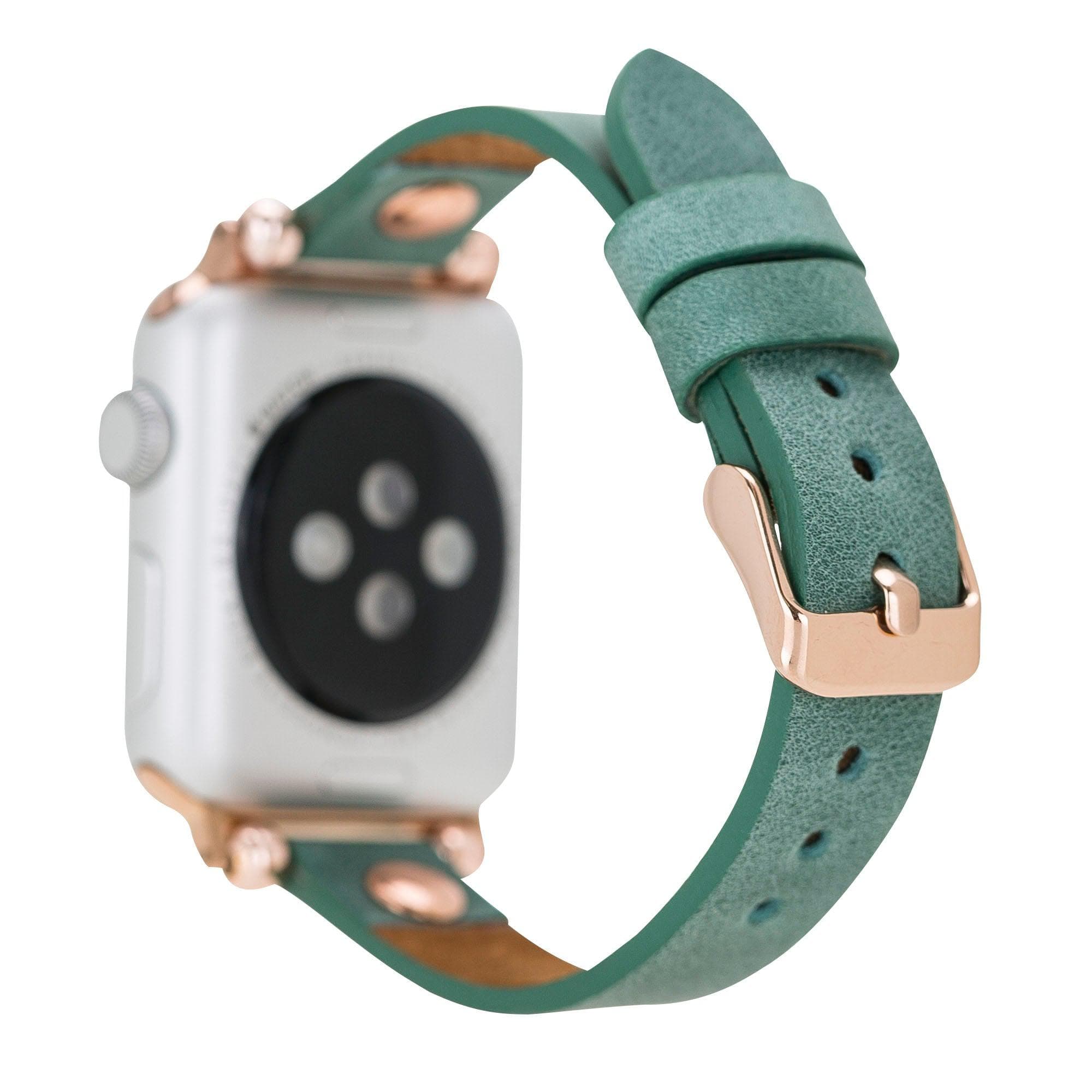 Leather Fitbit Watch Bands - Ferro Rose Trok Style Bouletta