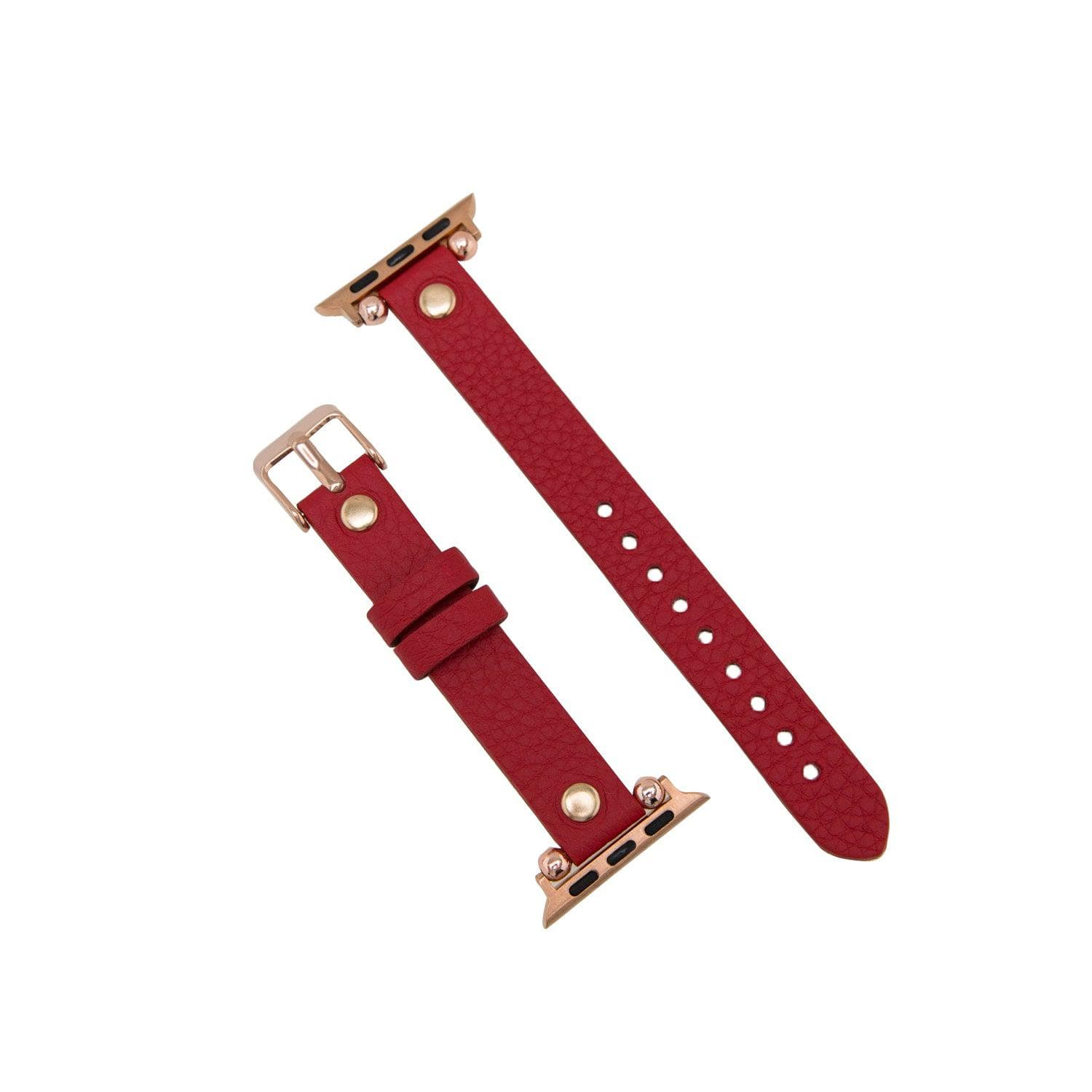 Leather Fitbit Watch Bands - Ferro Rose Trok Style Bouletta