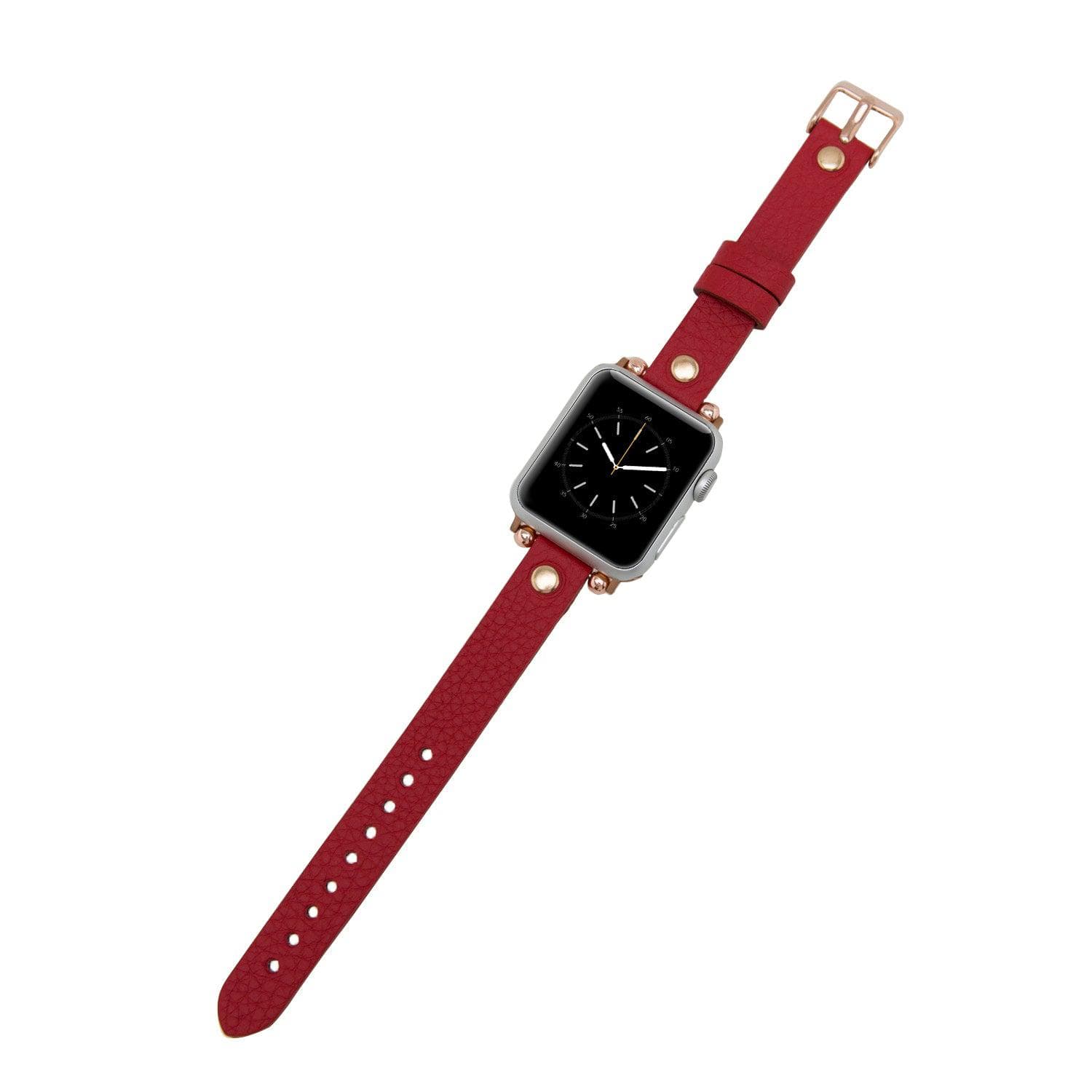 Leather Fitbit Watch Bands - Ferro Rose Trok Style Bouletta