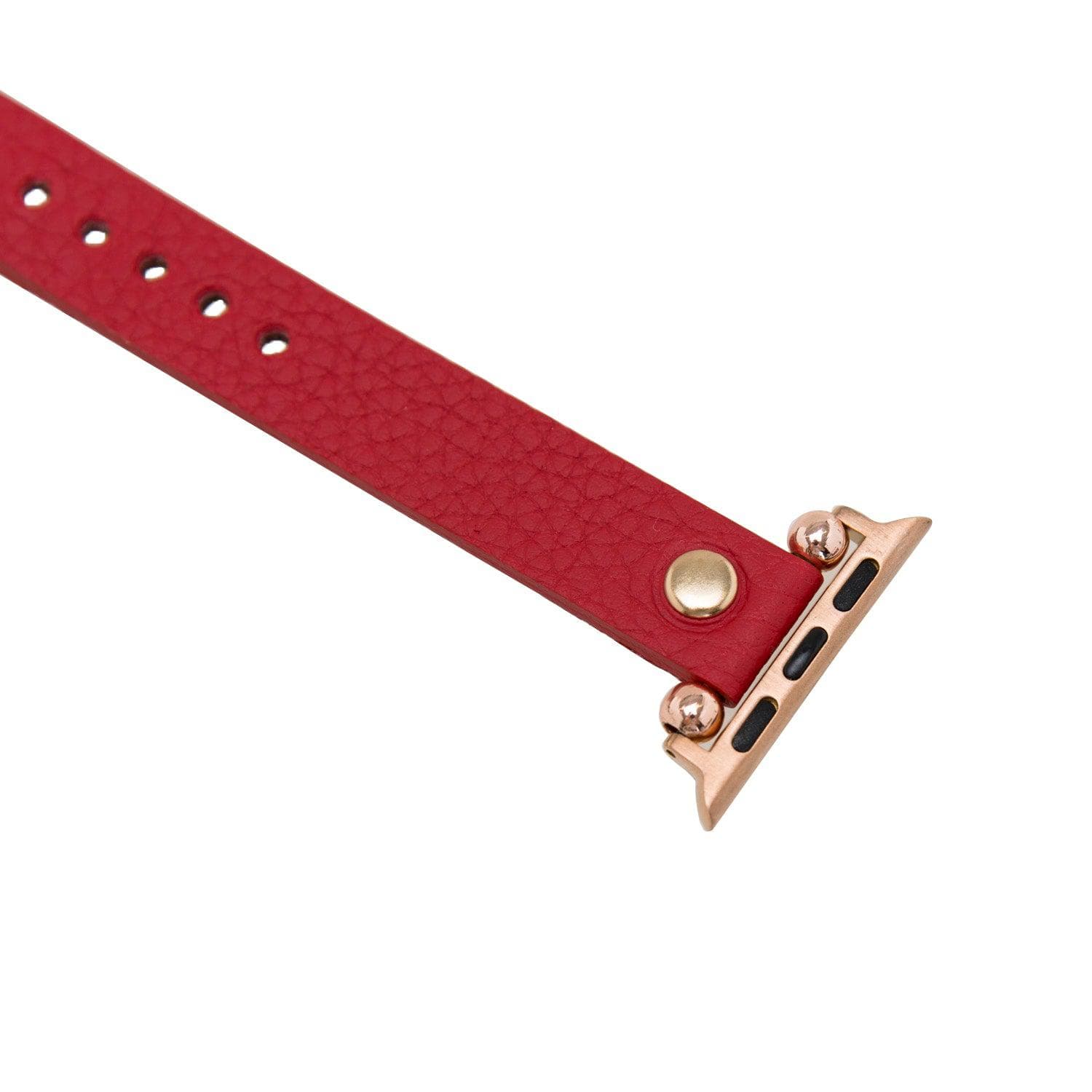 Leather Fitbit Watch Bands - Ferro Rose Trok Style Bouletta