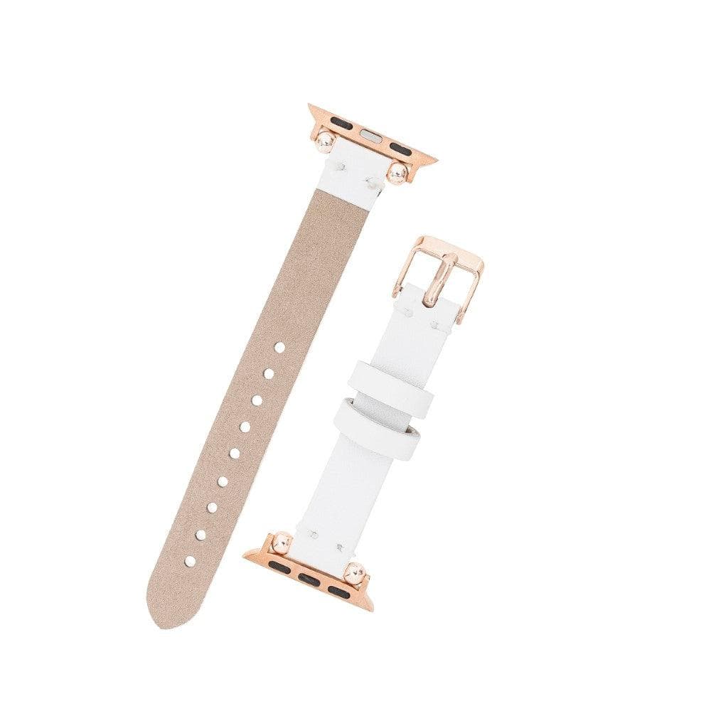 Leather Fitbit Watch Bands - Ferro Rose Trok Style Bouletta