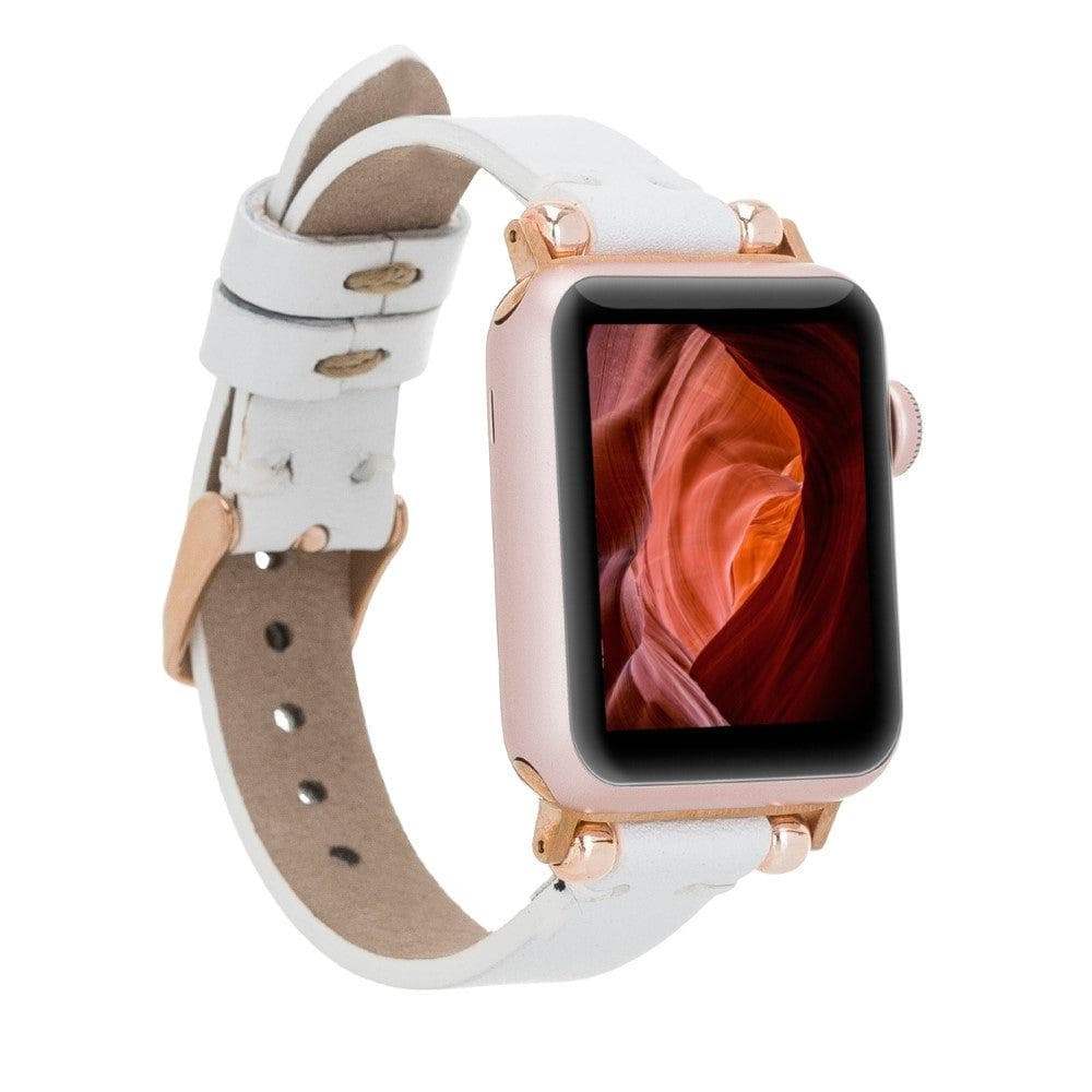 Leather Fitbit Watch Bands - Ferro Rose Trok Style F3 Bouletta