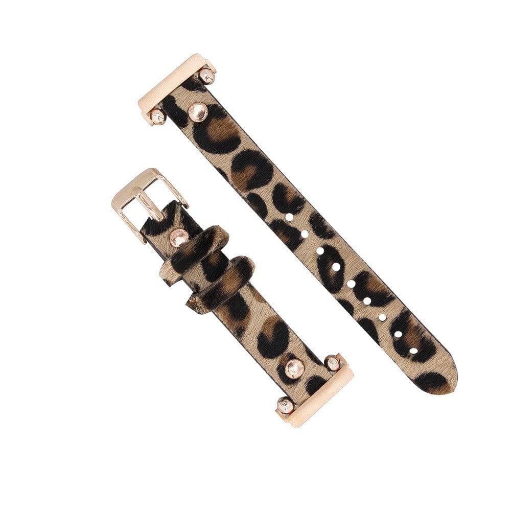 Leather Fitbit Watch Bands - Ferro Rose Trok Style Bouletta