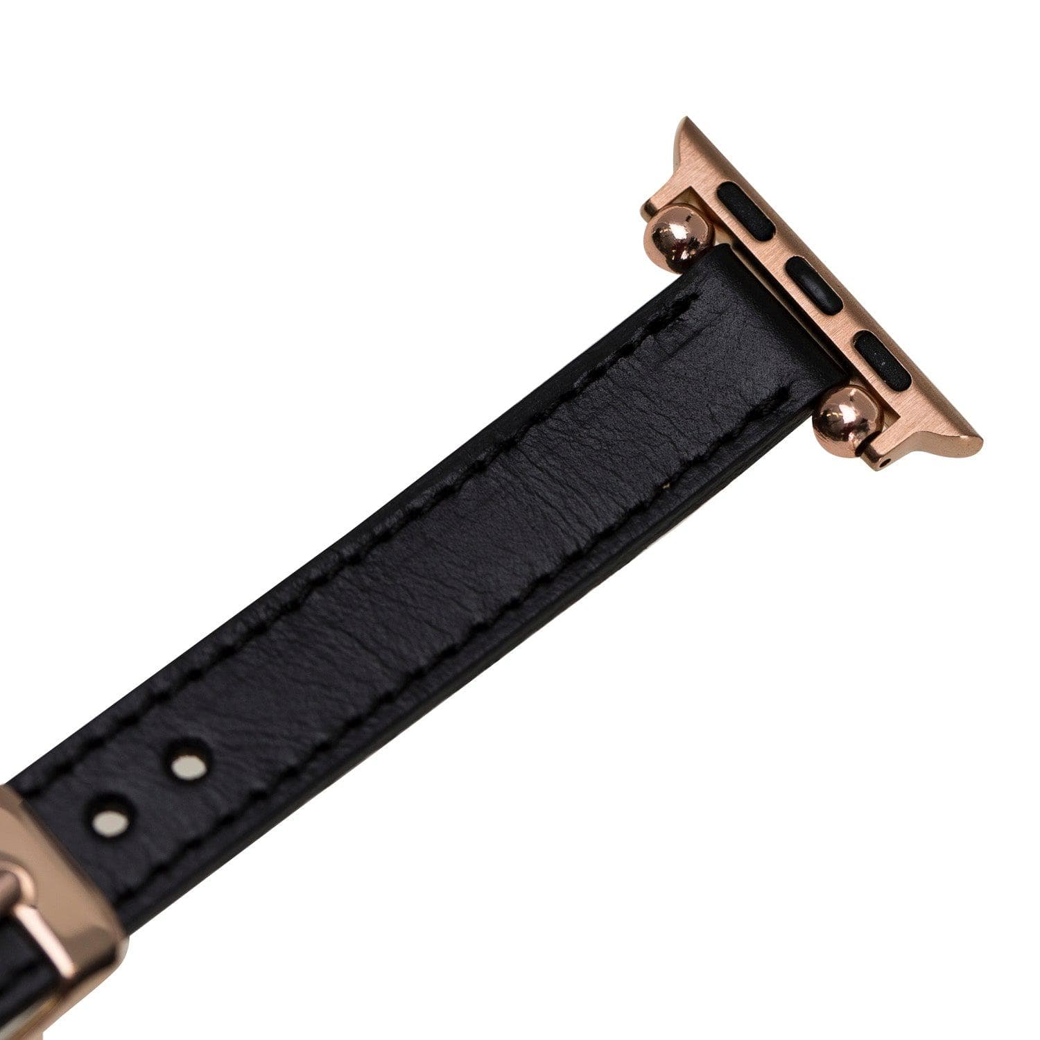 Leather Fitbit Watch Bands - Ferro Rose Trok Style Bouletta