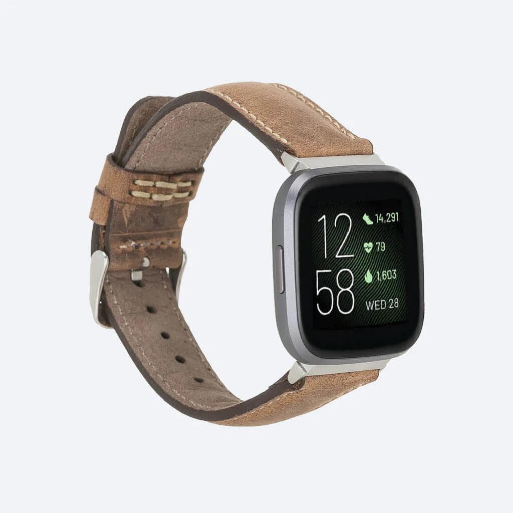 Classic Fitbit Leather Straps Brown Bouletta