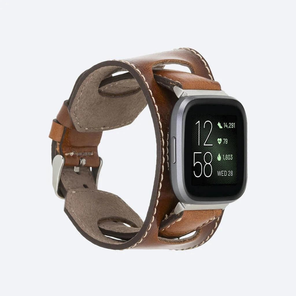 Cuff FitBit Leather Strap Rustic Bouletta