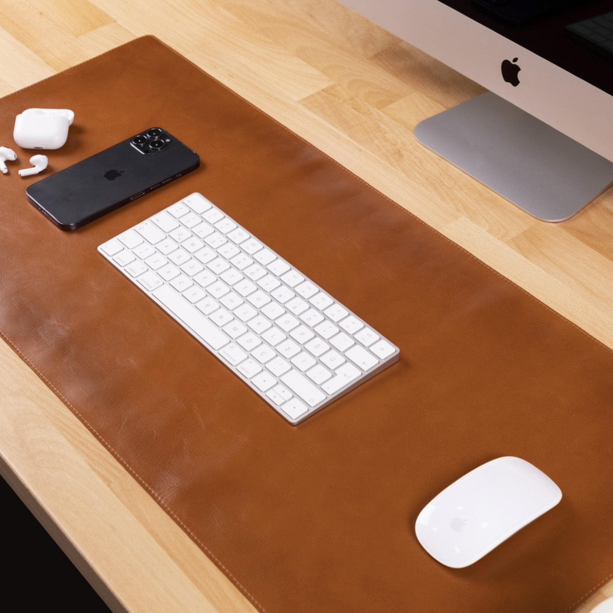 Tan leather desk mat new arrivals