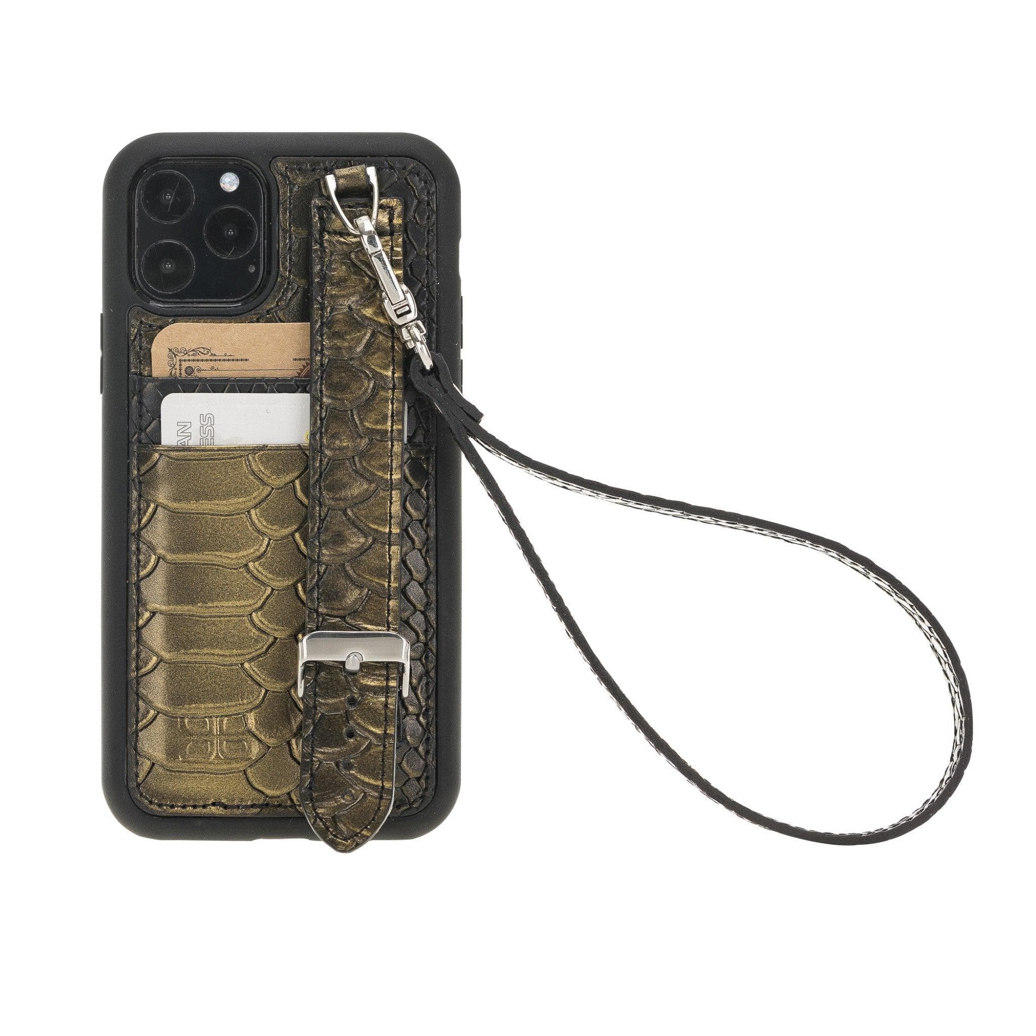 Flexible Leather Back Cover with Hand Strap for iPhone 11 Series Bouletta LTD