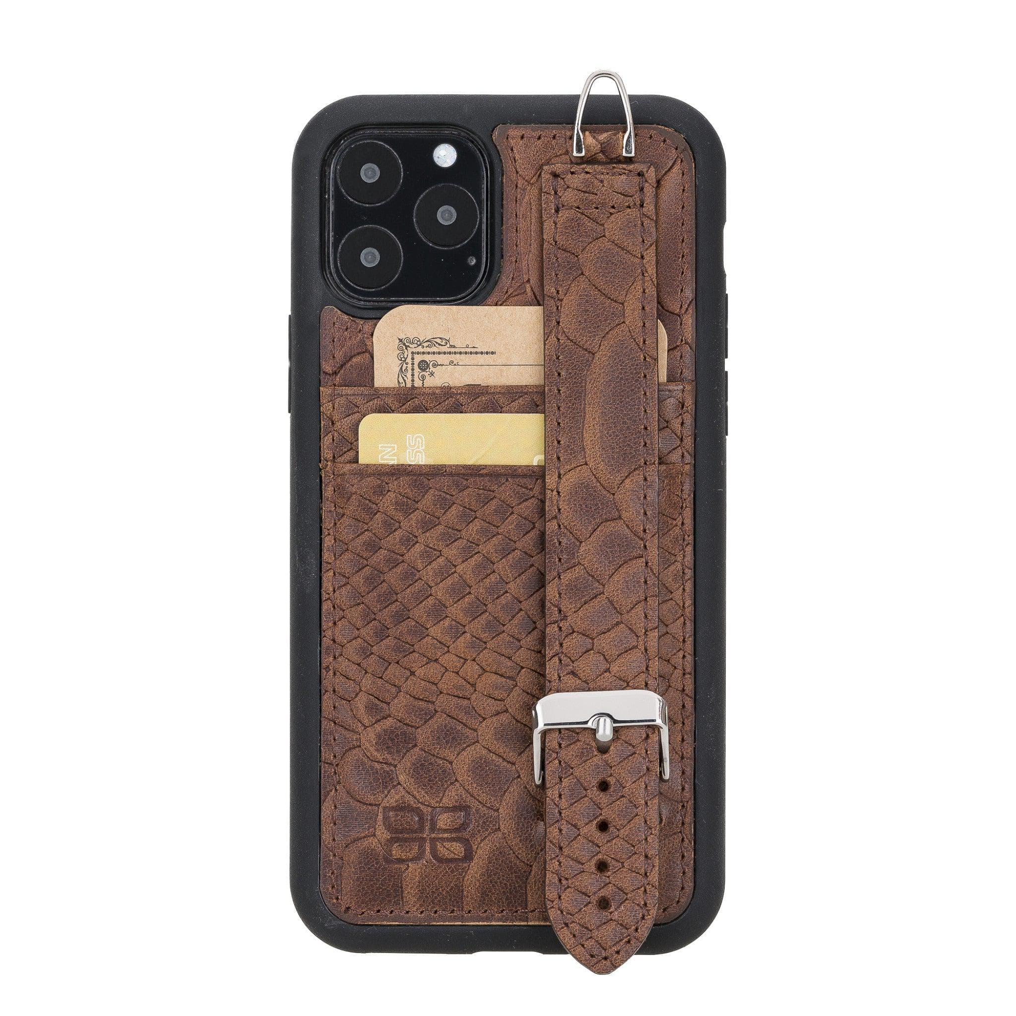 Flexible Leather Back Cover with Hand Strap for iPhone 11 Series Bouletta LTD