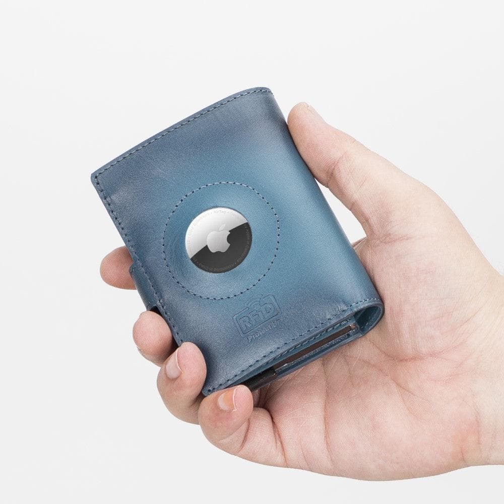 Leather Palertag Zip Mechanical Card Holder Bouletta B2B