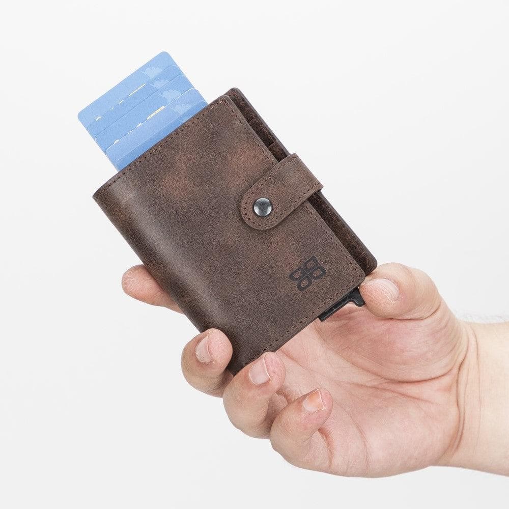 Leather Palertag Zip Mechanical Card Holder Bouletta B2B