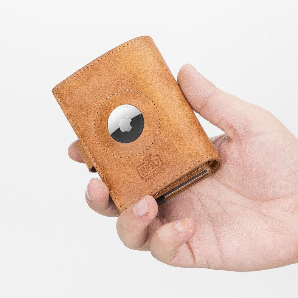 Leather Palertag Zip Mechanical Card Holder Bouletta B2B