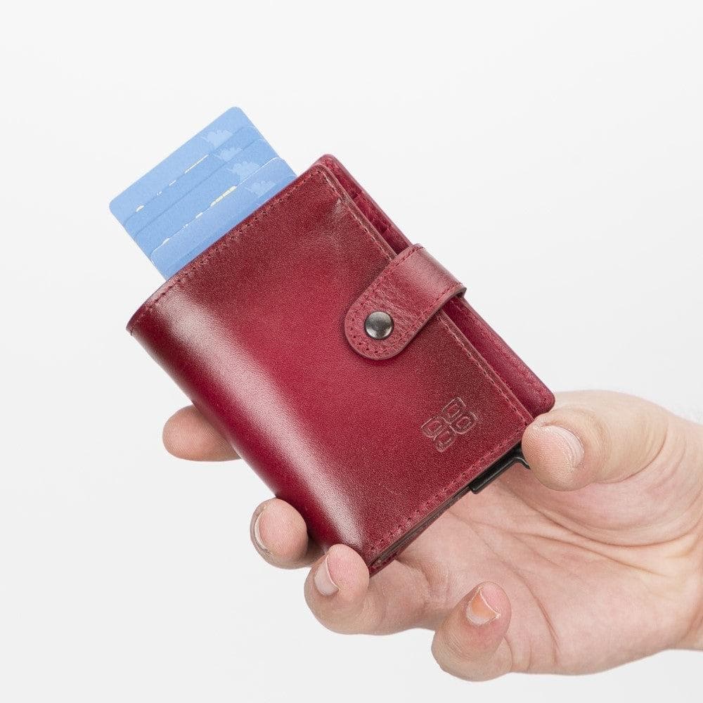 Leather Palertag Zip Mechanical Card Holder Bouletta B2B