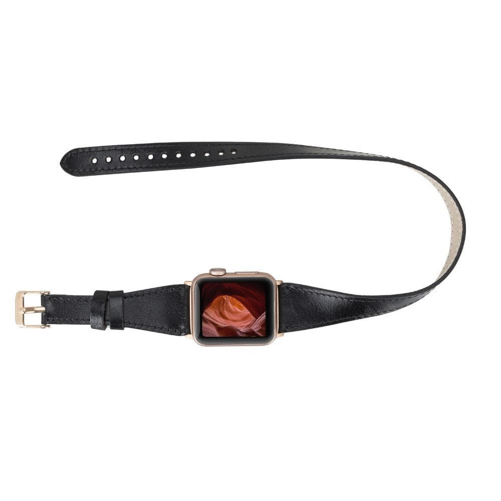 Leeds Double Tour Slim Apple Leather Watch Strap Bouletta