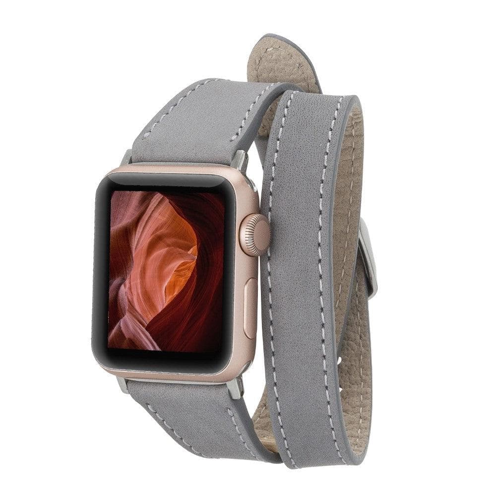 Leeds Double Tour Slim Apple Leather Watch Strap RST9 Bouletta