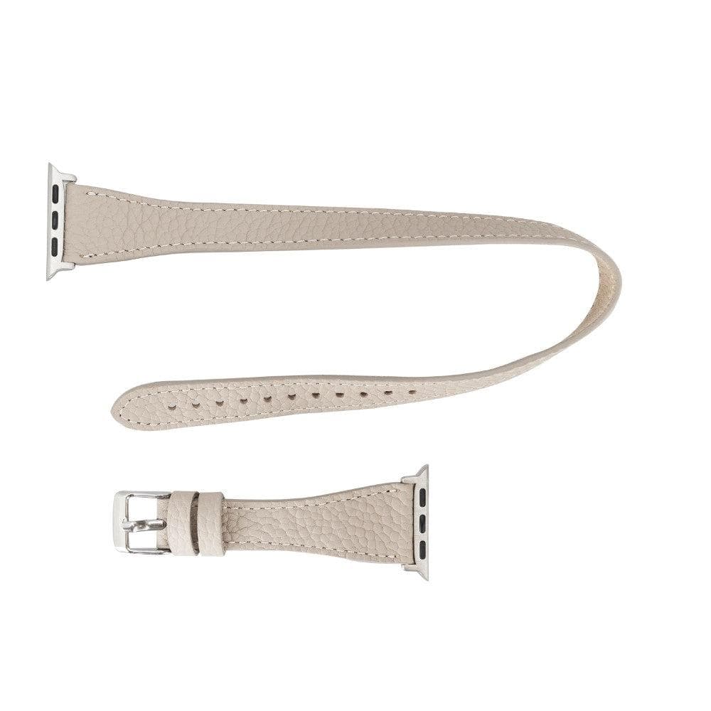 Leeds Double Tour Slim Apple Leather Watch Strap Bouletta
