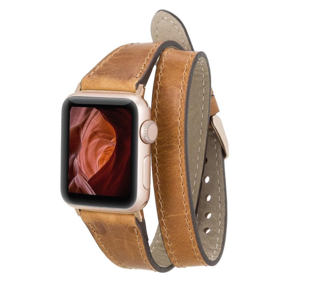 Leeds Double Tour Slim Apple Leather Watch Strap V18 Bouletta