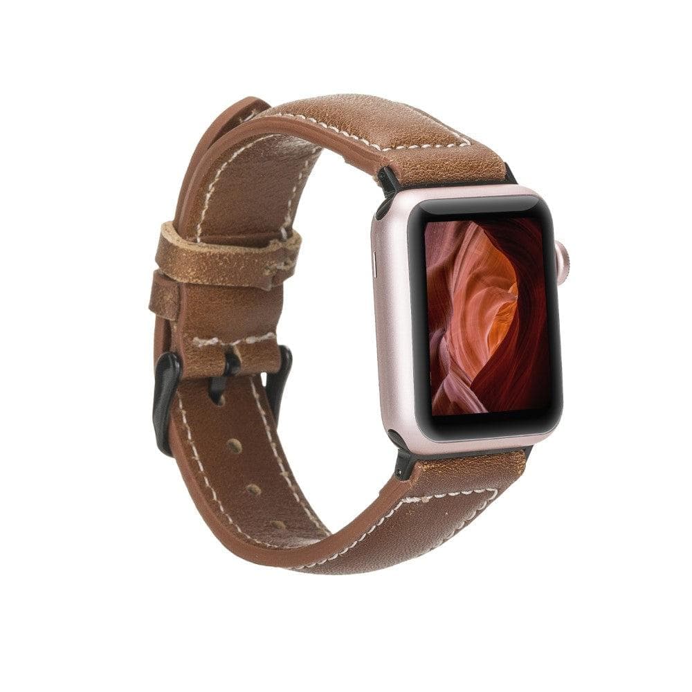 Lincoln Classic Apple Watch Leather Strap Rustic-NM1 Bouletta