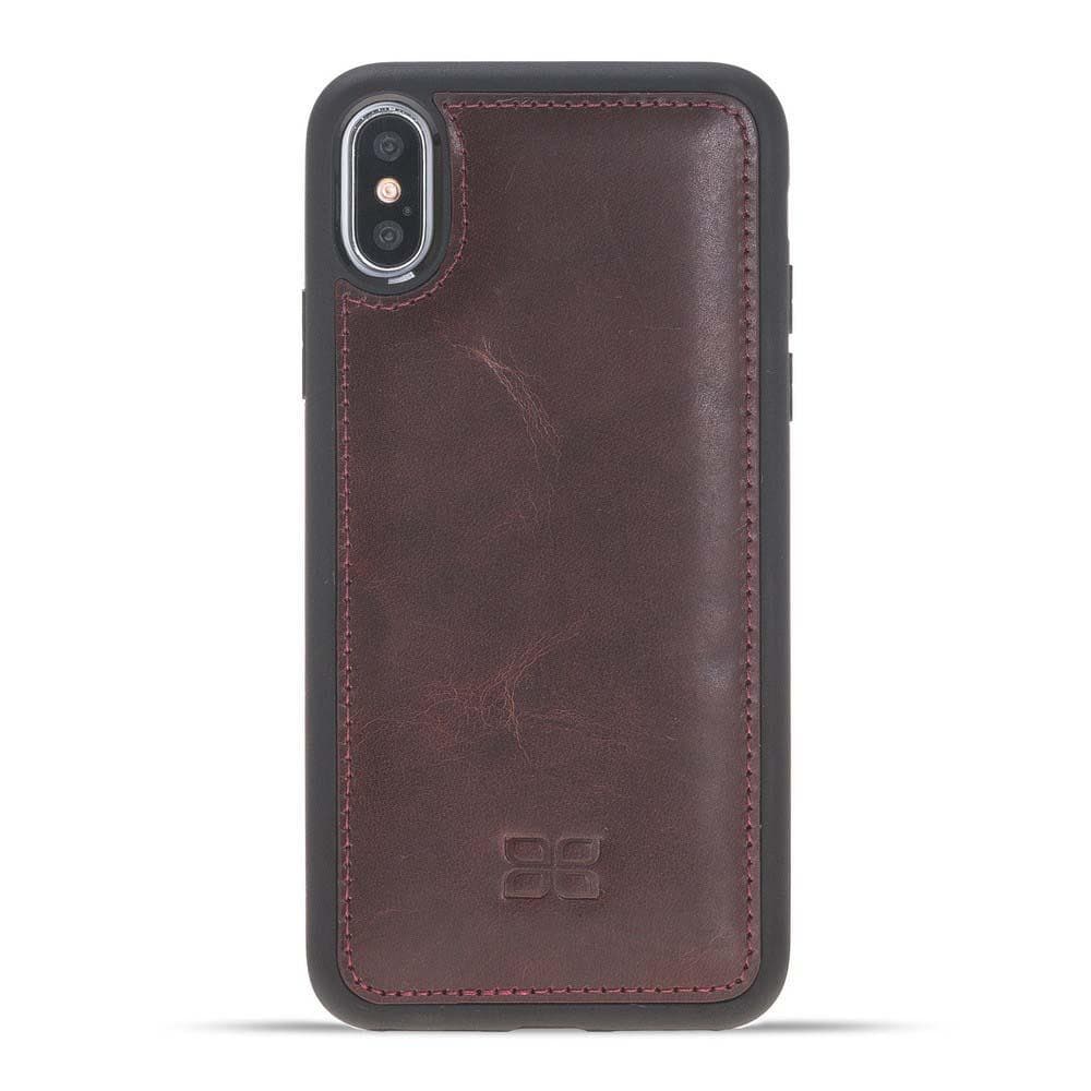 Apple iPhone X and iPhone XS Leather Case - Flexible Leather Cover Vegetal Brown Bouletta LTD