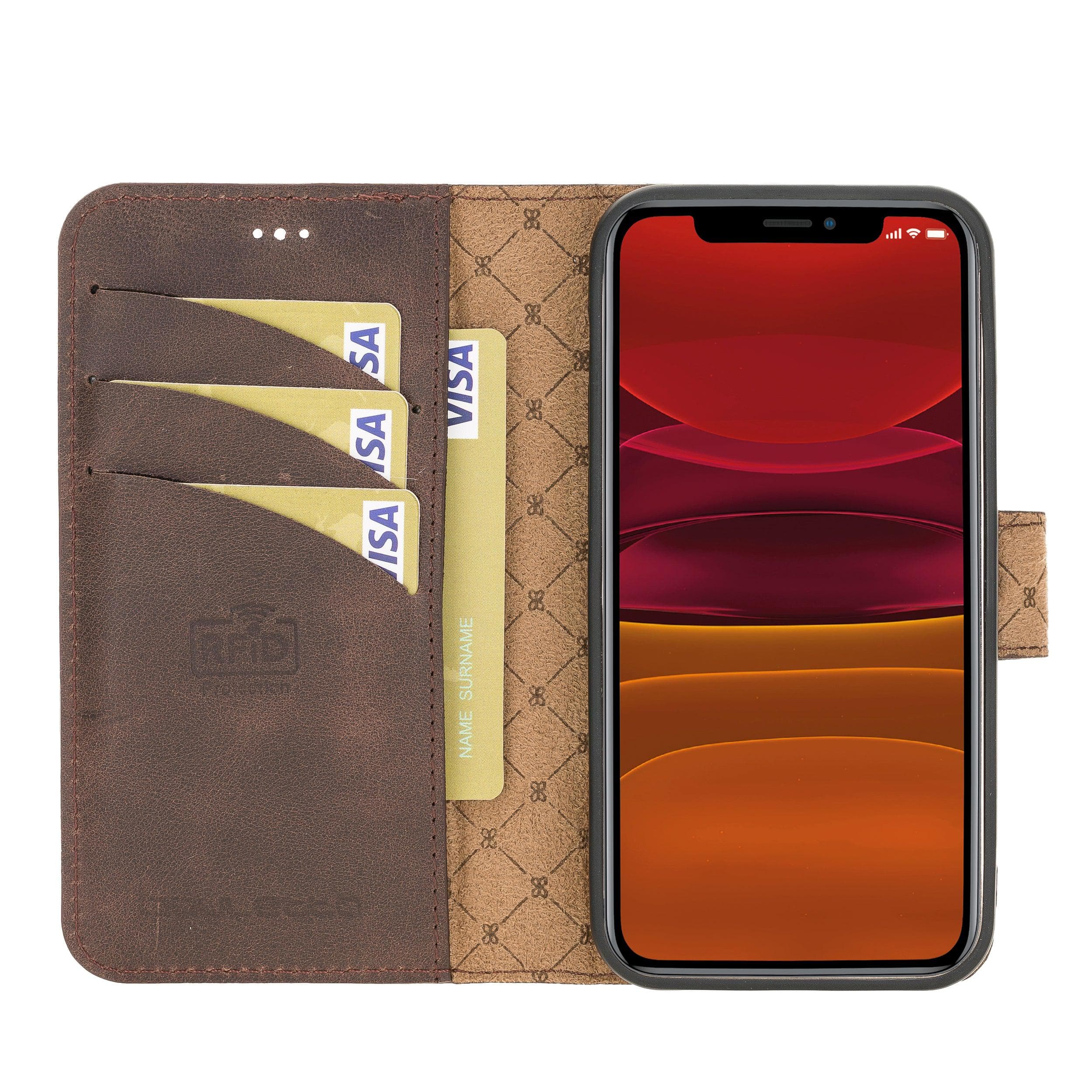 Detachable Leather Wallet Cases for Apple iPhone 12 Series Bouletta LTD