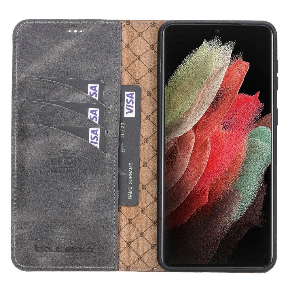 Magnetic Detachable Leather Wallet Cases for Samsung Galaxy S21 Series Bouletta LTD