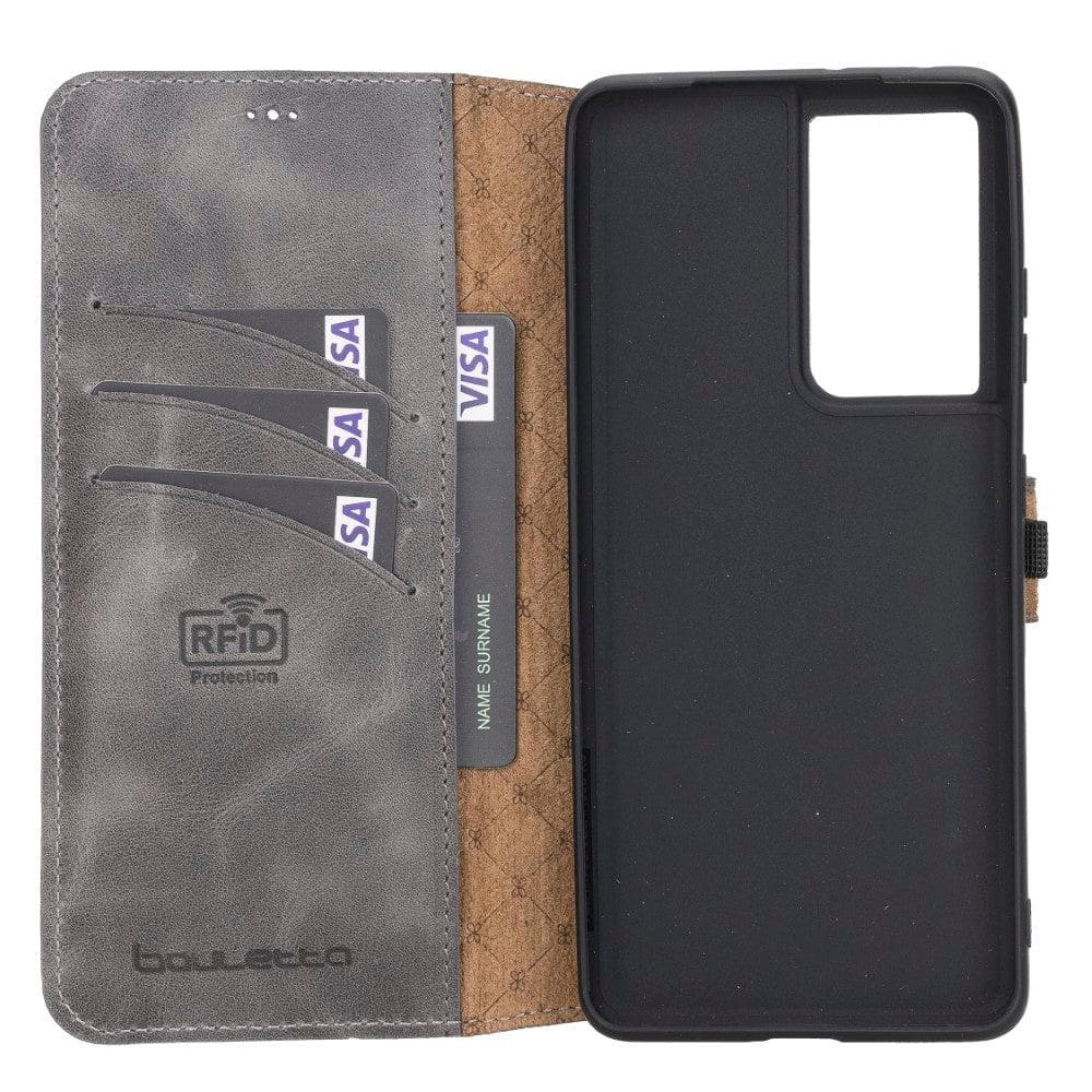 Non-Detachable Leather Wallet Cases for Samsung Galaxy S21 Series Bouletta LTD