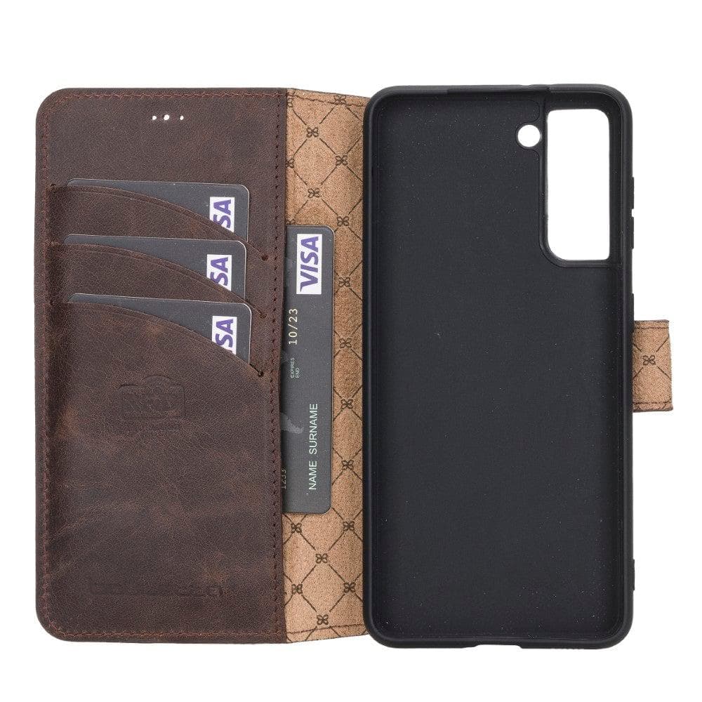 Non-Detachable Leather Wallet Cases for Samsung Galaxy S21 Series Bouletta LTD