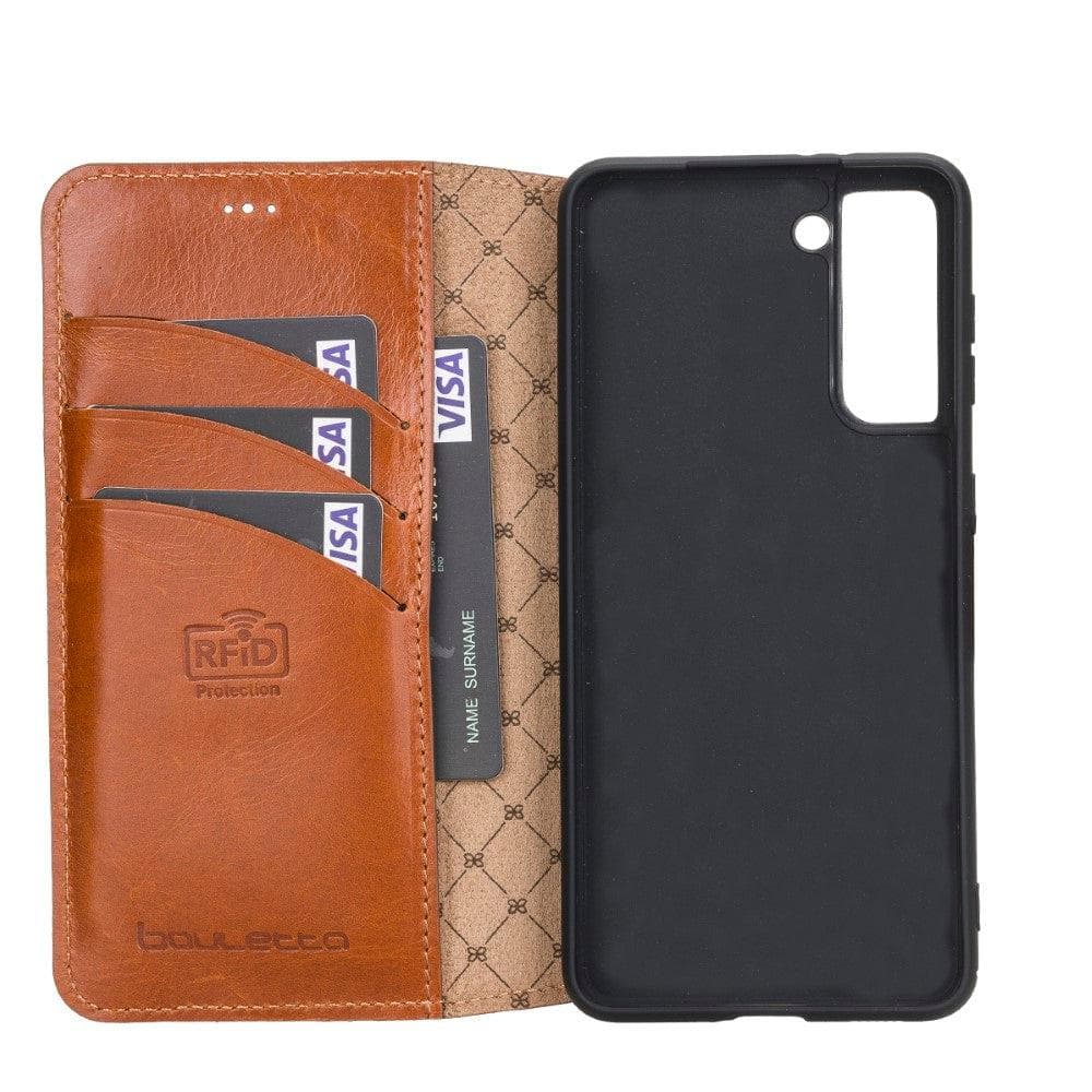 Non-Detachable Leather Wallet Cases for Samsung Galaxy S21 Series Bouletta LTD