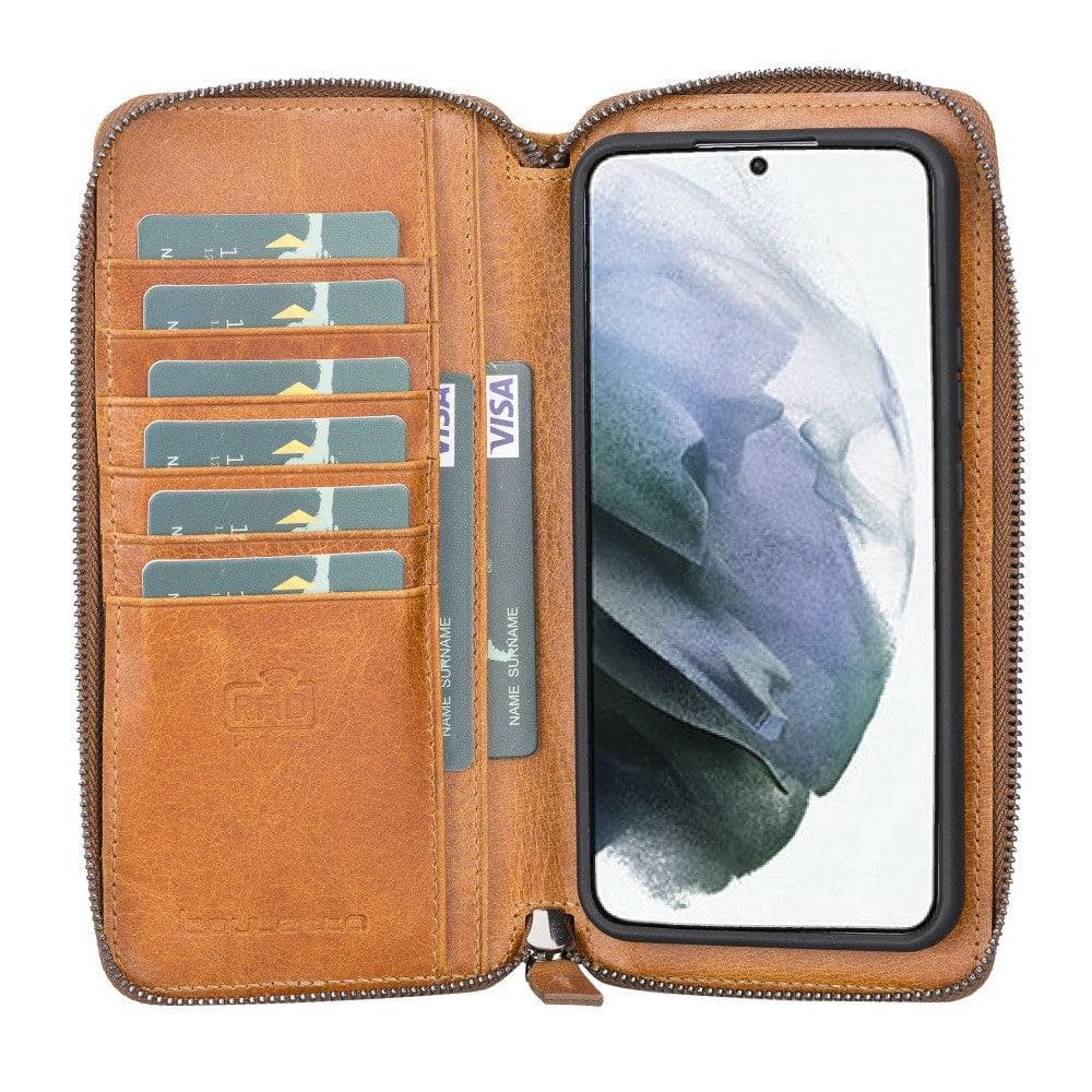 Samsung Galaxy S22 Series Zippered Leather Detachable Wallet Case Bouletta LTD